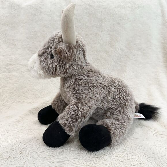 Unipak Longhorn Cow Brown Black 10” Stuffed Animal Toy Beanbag - Picture 2 of 6